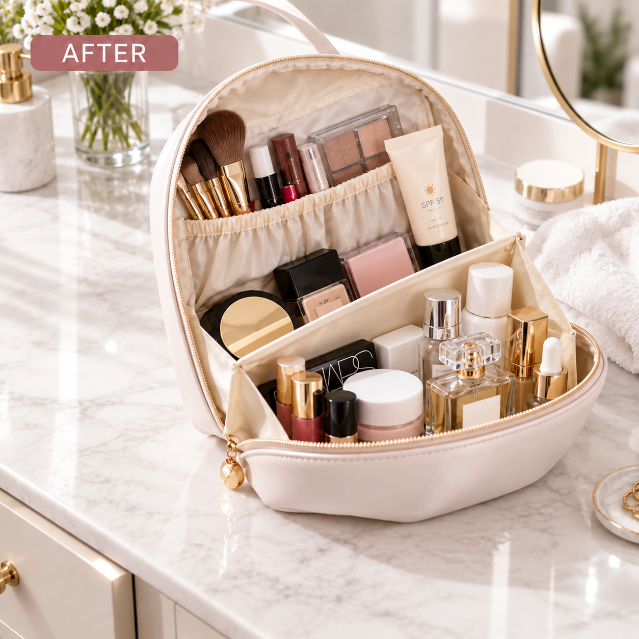 After using Travel Makeup Organizer Bag – Large Capacity Waterproof Cosmetic Case