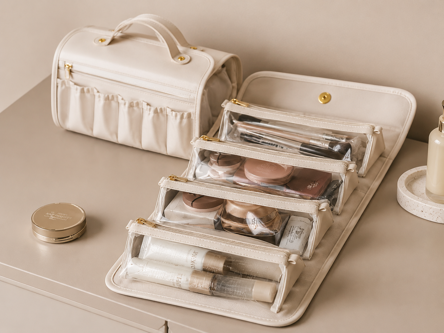 After using 4-in-1 Foldable Travel Makeup Organizer Bag